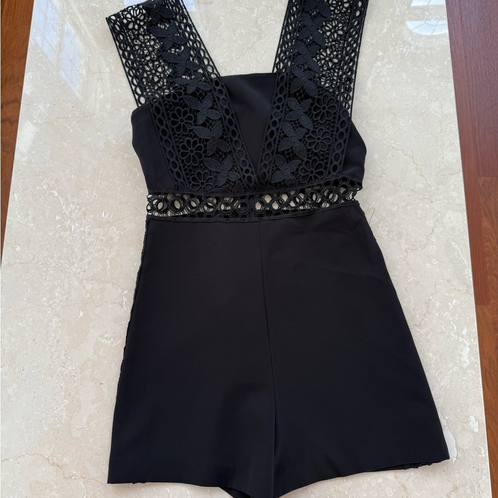 Guess Black Lace Detail Chemise